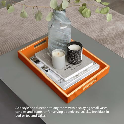 Leather Tray Desktop Storage Organizer