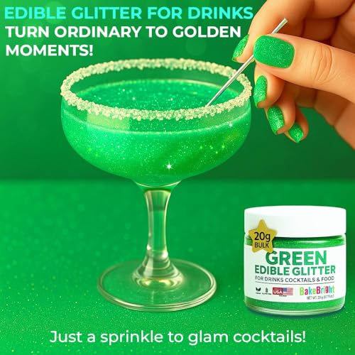 Green Edible Glitter for Drinks 20g