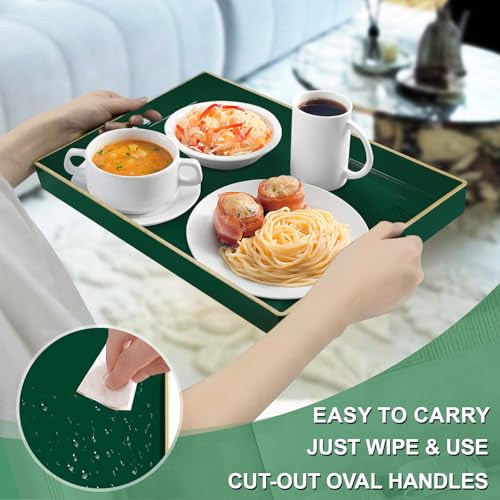 Dark Green Decorative Tray for Ottoman