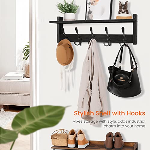 Coat Rack with Shelf