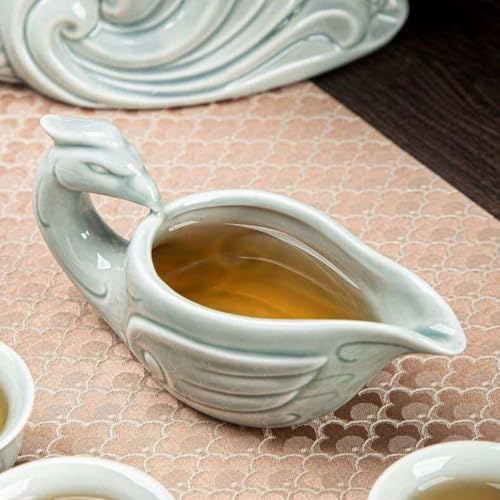 Celadon Dragon Ceramic Gongfu Tea Set with 6 Tea Cups