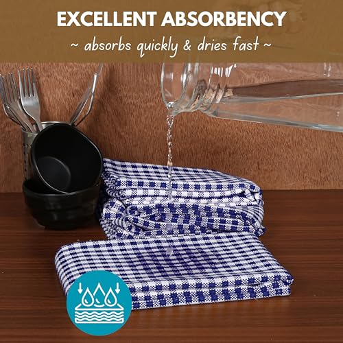 Gingham Dish Towels 16x26 inches Set of 4
