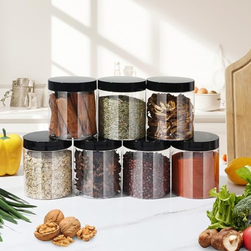 Plastic Jars with Lids (16 Count)