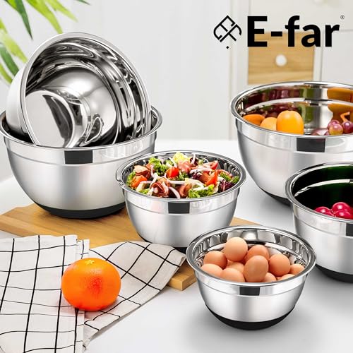 Stainless Steel Mixing Bowls with Lids Set (13 Count)