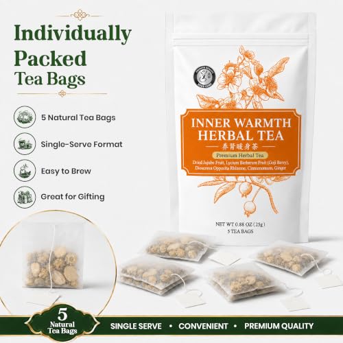 Inner Warming Comfort & Daily Vitality Traditional Chinese Herbal Tea for Modern Wellness (5 Count)