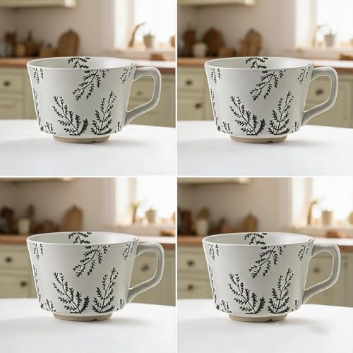 4 Pack Speckled Ceramic Coffee Mugs