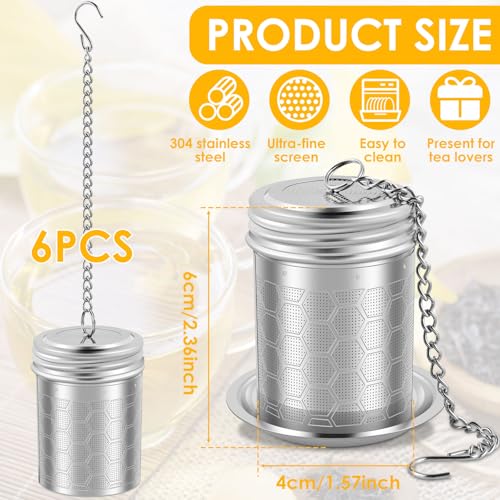 6 Pack Tea Infusers for Loose Tea (6 Count)