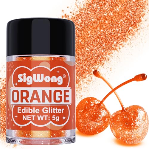 Orange Edible Glitter