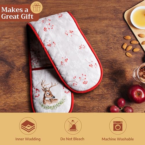 Double Oven Mitts 100% Cotton Double Oven Glove