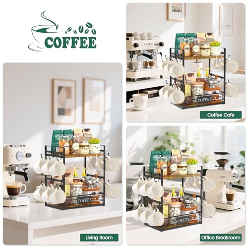Coffee Mug Cup Holder Tree Bar Station Organizer
