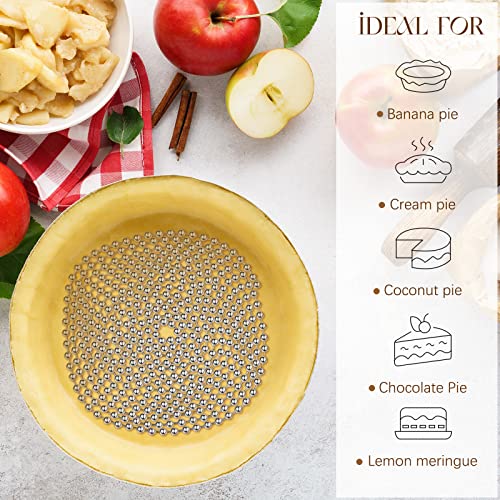 2 Pcs Pie Weights Baking Beads Stainless Steel Chain (2 Count)