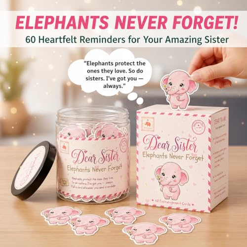 Positive Elephant Jar for Sister