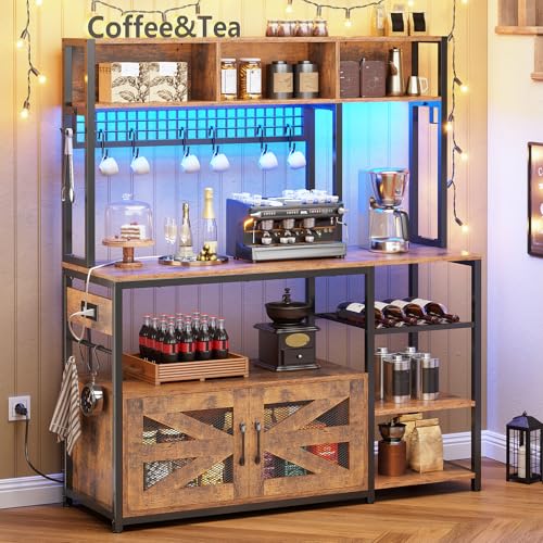 47.2 Inch Bakers Rack with Power Outlet
