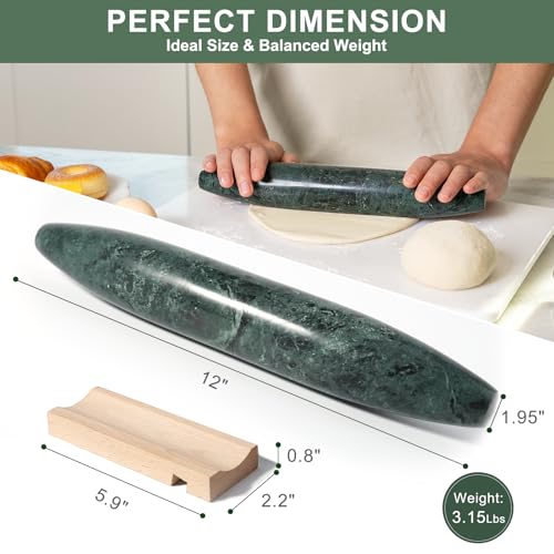 12inch Natural Marble Rolling Pin for Baking