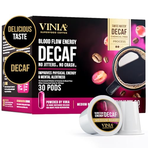 Blood Flow Decaf Medium Dark Roast Coffee Pods (60 Count)