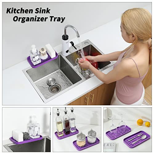Silicone Kitchen Sink Organizer Tray for Multiple Usage