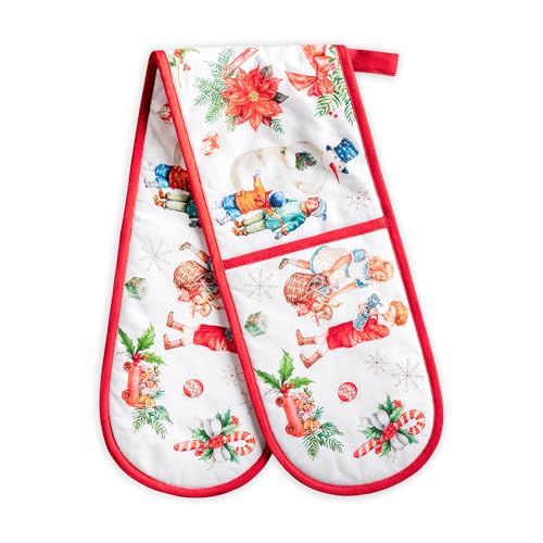 Double Oven Mitts 100% Cotton Double Oven Glove