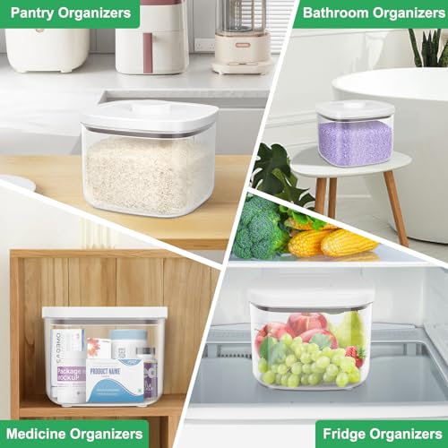 Large Airtight Food Container 5.28 Qt with Pop Up Lid & Measuring Cup