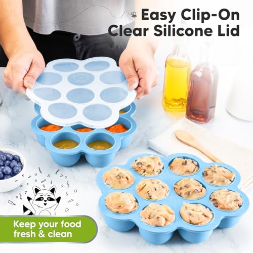 Silicone Food Freezer Trays with Lid