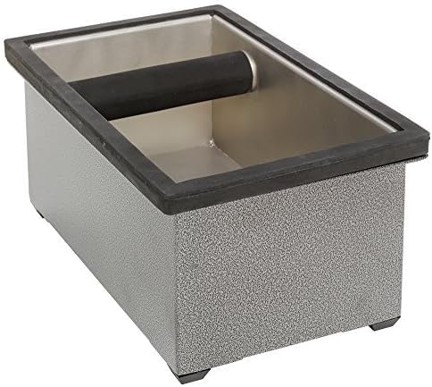 Stainless Steel Knock Box Espresso Grounds Bin with Rubber Bar