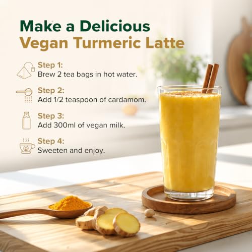 Organic Turmeric Ginger Herbal Tea Bags (100 Count)