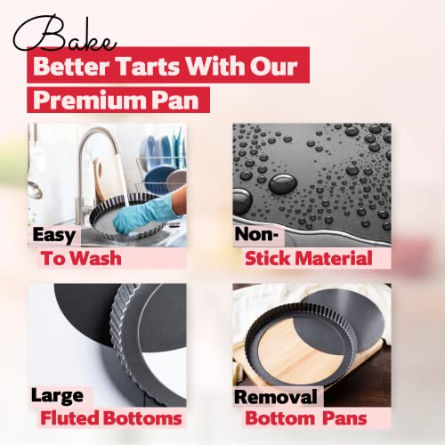 Tart Pan 10 Inch Removable Bottom