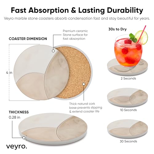 Ceramic Coasters Set of 6 (6 Count)