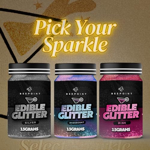 Pink Edible Glitter for Drinks 15g