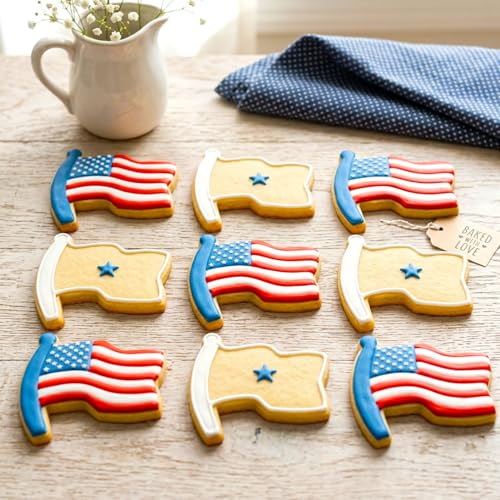 4th of July Cookie Cutters 8Pcs Large Size for Celebration (8 Count)