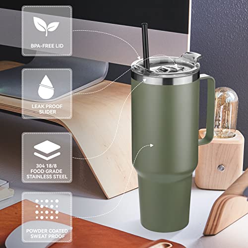 40 oz Stainless Steel Tumbler with Handle