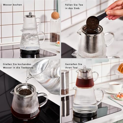 Keops Turkish Small Teapot with Infuser and Lid