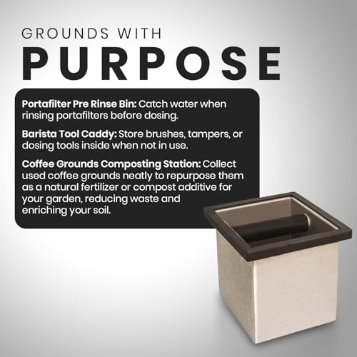 Stainless Steel Knock Box for Espresso Grounds