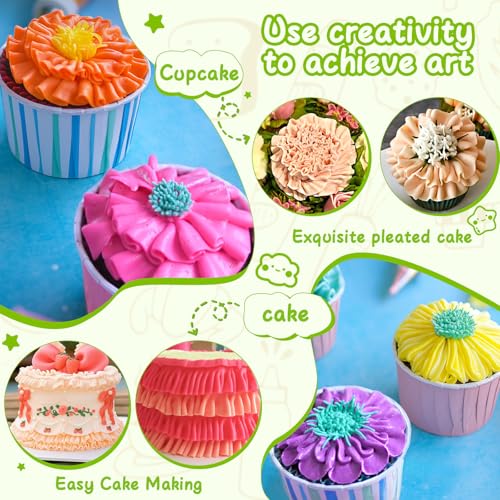 7 Pieces Pleated Skirt Piping Nozzles Set