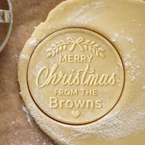 2025 Personalized Christmas Cookie Stamp Unique 3D Embossed Design Fun Tool for Baking Art