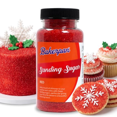 Red Sanding Sugar for Baking & Cookie Decorating (5 Ounce)