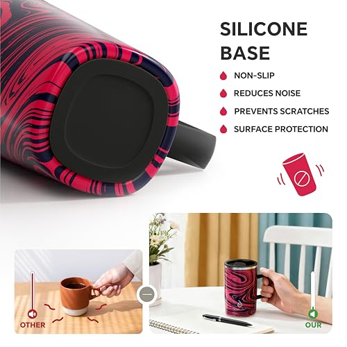 16 oz Insulated Coffee Mug with Lid and Handle