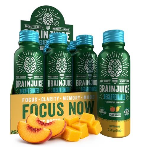 Decaf Peach Mango Nootropic Supplement Shot (30 Fl Oz)