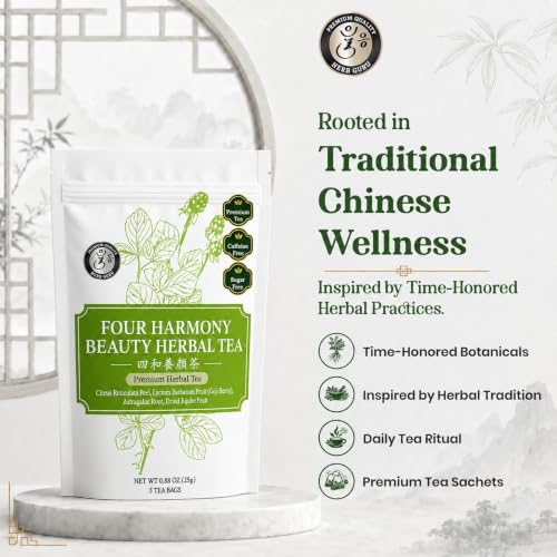 Beauty Glow Digestive Comfort & Relaxation Traditional Chinese Herbal Tea for Modern Wellness