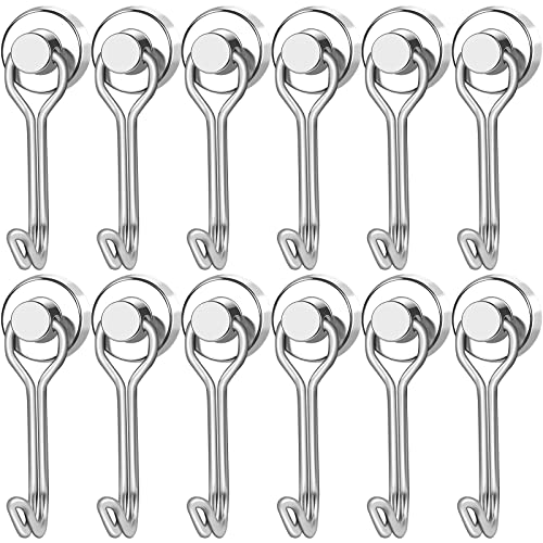 Magnetic Hooks Magnet Hook for Cruise Cabins Fridge 30LBS 12Pack (12 Count)