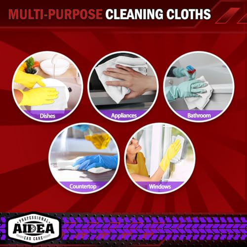 White Microfiber Cleaning Cloth 50PK (50 Count)