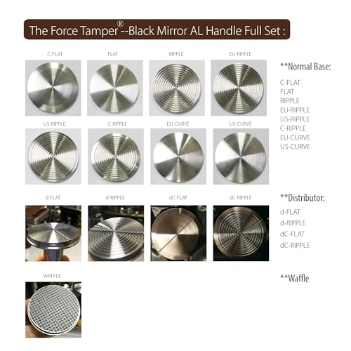 58.50mm Full Set Black Mirror Jellyfish AL Handle Coffee Tamper