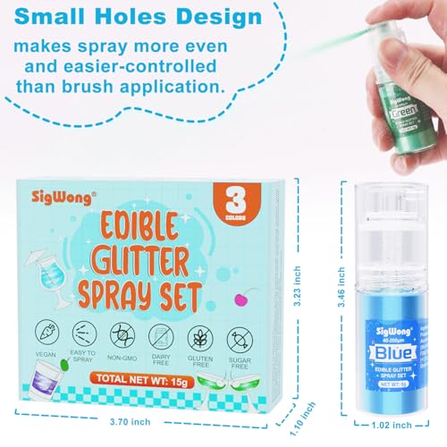 Edible Glitter Spray Set