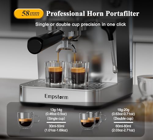CB2 20 Bar Espresso Machine with Milk Frother Steam 1350W Silver