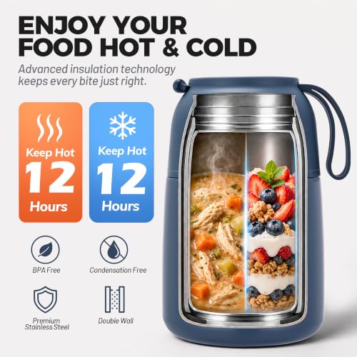 Insulated Thermo Food Jar for Hot & Cold Food for Adult