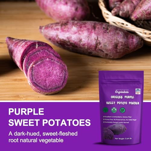 Original Purple Sweet Potato Powder 100% Pure Natural Premium Purple Yam Powder for Food Coloring No GMO Vegan Friendly 5.64Oz (5.64 Ounce)