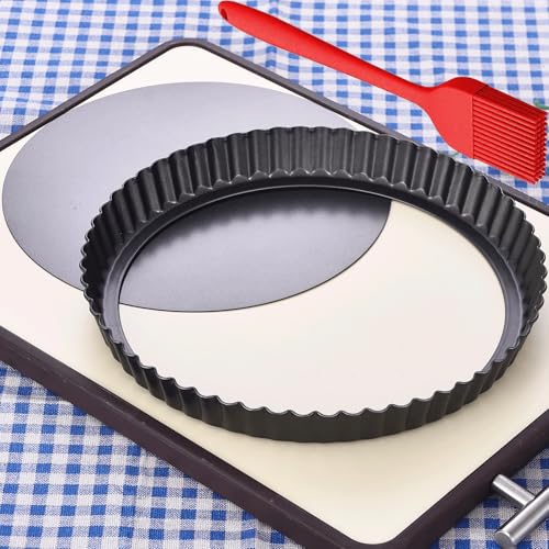 Tart Pans with Removable Bottom 10 Inch Quiche Pan