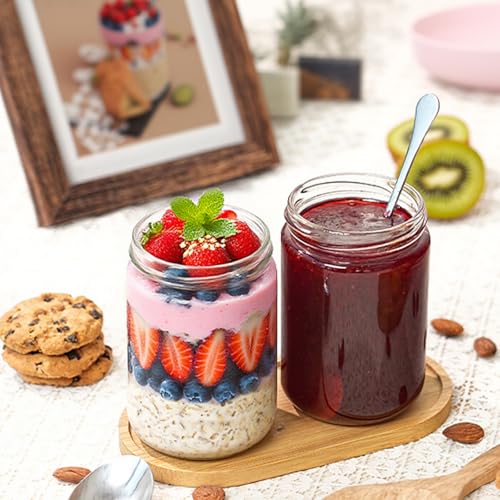 24Pack 12oz Glass Jars with Lids (24 Count)
