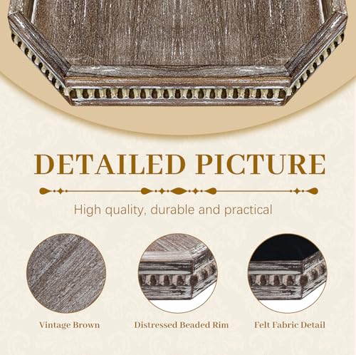 Octagonal Wood Serving Tray