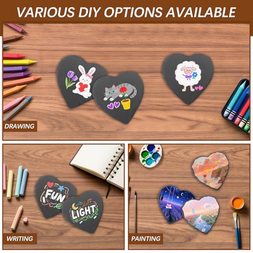 24 PCS Slate Drink Coasters Bulk (24 Count)