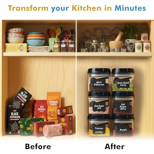 6PC (0.5L, 2.1 Cup, 17oz) Airtight Food Storage Containers + 6 Spoons (6 Count)